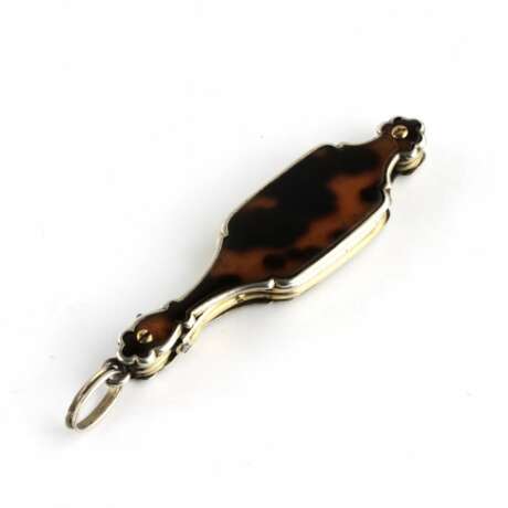 Foldable tortoiseshell lorgnette. Silver Glass At the turn of 19th -20th century - photo 3