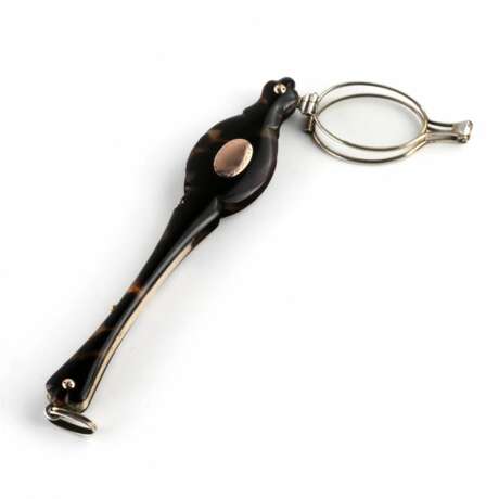 Silver French tortoiseshell lorgnette. Gold At the turn of 19th -20th century - photo 4