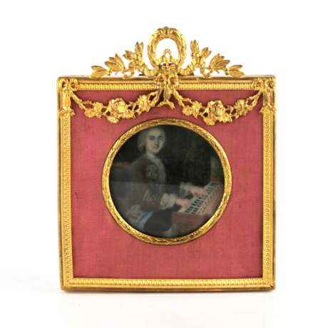 Cadre photo ancien de la fin du 19&egrave;me si&egrave;cle. Gold plated brass At the turn of 19th -20th century - Foto 1