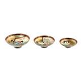 Three Japanese plates with erotic themes. Porcelain Oriental Art 20th century - photo 1