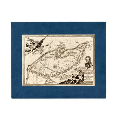 Plan of Narva and Ivangorod during the Northern War. Charles XII. Paper Baroque At the turn of 17th-18th century - photo 1