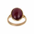 Golden ring with ruby. - One click purchase