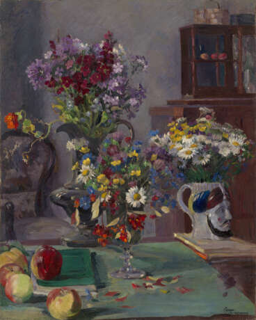 VINOGRADOV, SERGEI (1869-1938) Still Life with Wildflowers , signed. - фото 1