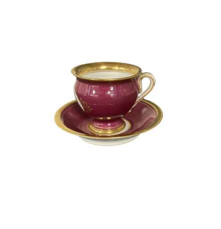 Tasse et soucoupe Royal Copenhagen Porzellan Empire 20th century - Foto 4