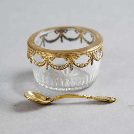 Salt cellars with spoons. Silver Empire Early 20th century - photo 2