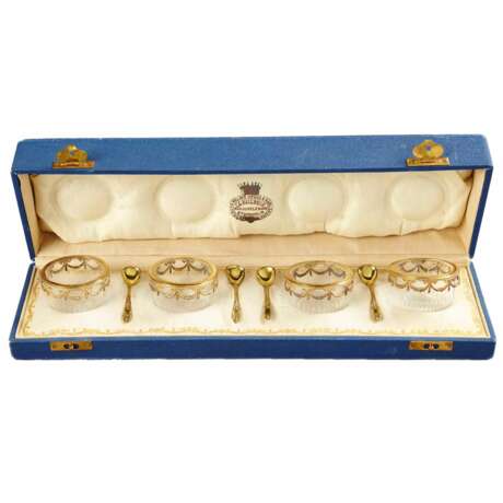 Salt cellars with spoons. Silver Empire Early 20th century - photo 3