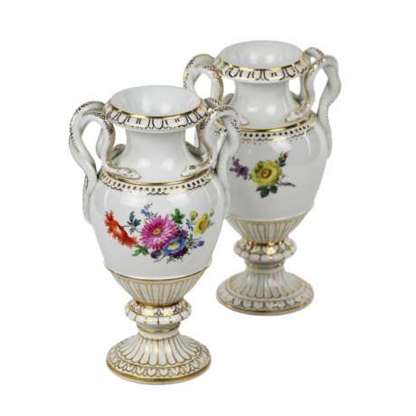 Pair of Meissen porcelain vases. Porcelain Early 20th century - photo 4