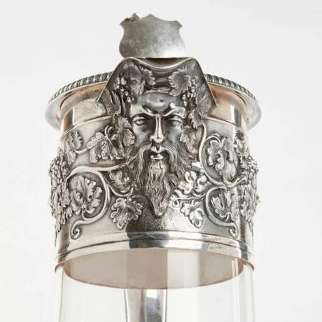 Pichet &agrave; vin en argent avec verre Horace Woodward &amp; Hugh Taylor Londres 1893. Verre Late 19th century - photo 5