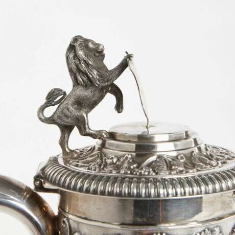 Pichet &agrave; vin en argent avec verre Horace Woodward &amp; Hugh Taylor Londres 1893. Verre Late 19th century - photo 6