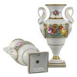 A pair of gilded porcelain Couleuvre vases in the French Empire style. 20th century. Porcelain Empire 20th century - photo 5