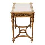 Carved showcase-table of gilded wood in the spirit of Napoleon III late 19th century. Glass Late 19th century - photo 3