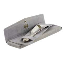 Original silver shoehorn in its own case. 20th century. 