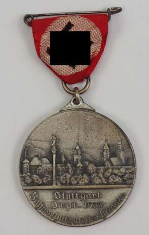 Bahnschutz: Medaille auf das Wettschießen in Stuttgart im September 1937. - фото 1