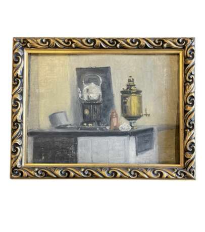 Russian Still Life with Samovar 19th Century Oil on Canvas oil painting realism 19th century - photo 3
