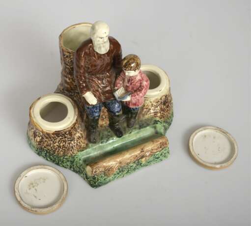 Faience inkwell Porcelain At the turn of 19th -20th century - photo 5