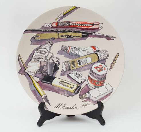 A collection of 13 painted plates by famous Russian painters Porcelain At the turn of 19th -20th century - photo 12