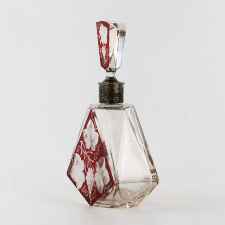 Liqueur decanter of laminated glass with silver Khlebnikov firm. Silver 84 Crystal Eclecticism Late 19th century - photo 6