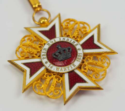 Rumänien: Orden der Krone von Rumänien, 1. Modell (1881-1932), Komturkreuz. - Foto 2