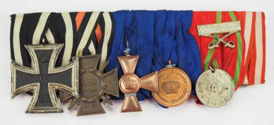 Türkei: Ordenschnalle eines preussischen Soldaten mit 6 Auszeichnungen. - photo 1