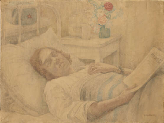 MASHKOV, ILYA (1881-1944) Portrait of the Wounded Nurse Elena Borisovna Kovalchuk , signed. - фото 1
