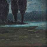 Night landscape V.I. Zarubina.Russia oil on cardboard At the turn of 19th -20th century - photo 3