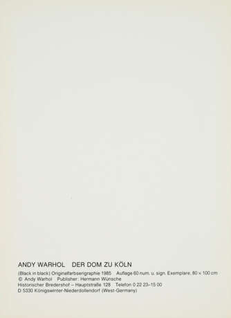 Andy Warhol. Cologne Cathedral (cards) - фото 3