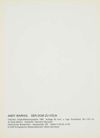 Andy Warhol. Cologne Cathedral (cards) - photo 5