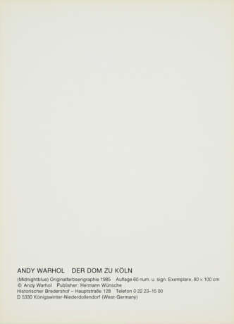 Andy Warhol. Cologne Cathedral (cards) - photo 7