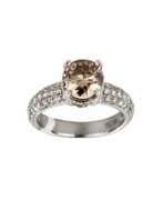 Diamanten. Bague en or blanc avec diamants. 