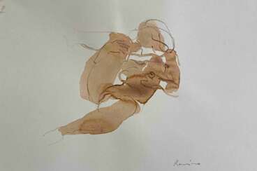 Serhiy Reznichenko, Watercolor Nude Sketch, 21st Century