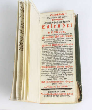 Genealogie. Kalender 1757 - Foto 1