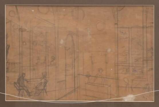 Double-sided sketch for the Opera Bohemian Lacquered wood Early 20th century - photo 2