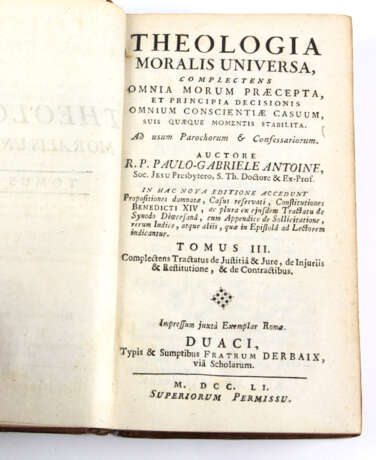 Theologia Moralis Universa v. 1751 - photo 1