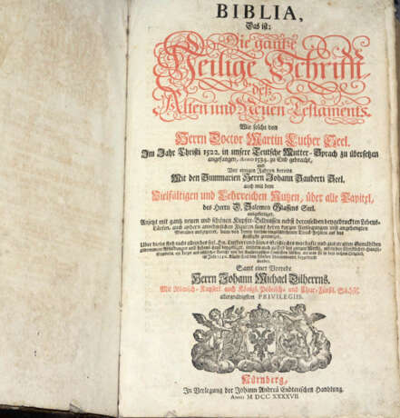 Biblia - Die ganz heilige Schrift von 1747 - фото 3