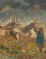 Arthur Erdle. Mädchen mit Pferden