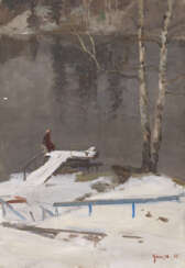 FILATOV, VASILY (1920-1982) First Snow , signed and dated 1977.