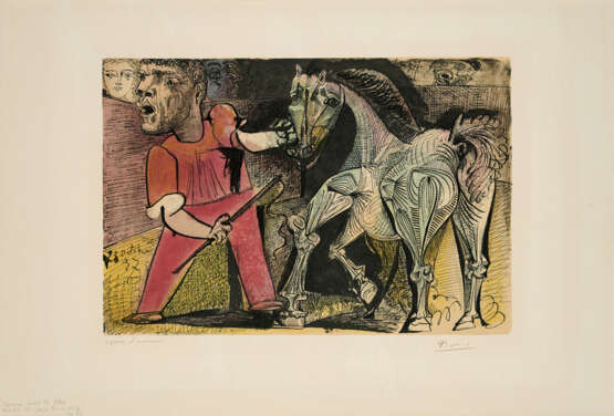 Pablo Picasso. Le Cheval du Cirque (Aus: Jaime Sabartés: Dans l'Atelier de Picasso) - Foto 1