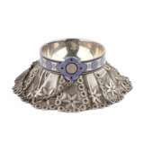 Свадебная солонка на каравай Павла Овчинникова. Москва. 1874 г. Silver 84 Cloisonné enamel Neo-Russian 19th century г. - фото 1