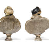 A PAIR OF ALABASTER, MARBLE, GILT-BRONZE AND PAINTED PLASTER BUSTS OF A MAN AND WOMAN - photo 4