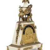A LATE LOUIS XVI WHITE MARBLE AND BLUE ENAMEL STRIKING MANTEL CLOCK 'LE SACRIFICE A L'AMOUR' - фото 2