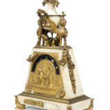 A LATE LOUIS XVI WHITE MARBLE AND BLUE ENAMEL STRIKING MANTEL CLOCK 'LE SACRIFICE A L'AMOUR' - фото 3