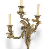 A SET OF FOUR FRENCH ORMOLU THREE-BRANCH WALL-LIGHTS - photo 3