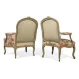 A SUITE OF LOUIS XV PALE-BLUE AND GREY-PAINTED SEAT FURNITURE - photo 8