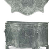 A GEORGE III YEW-WOOD, PADOUK AND MARQUETRY COMMODE - фото 12
