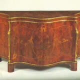 A GEORGE III YEW-WOOD, PADOUK AND MARQUETRY COMMODE - фото 13