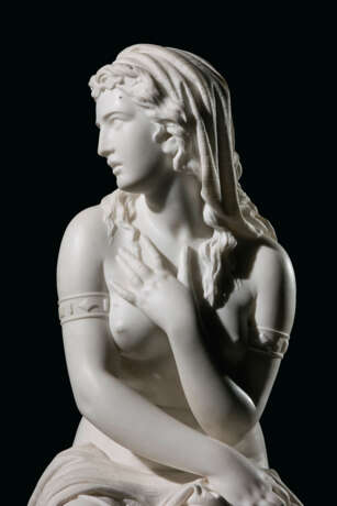WHITE MARBLE FIGURE OF SUSANNAH - Foto 2