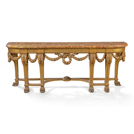 A FRENCH GILTWOOD CONSOLE TABLE - photo 1