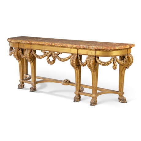 A FRENCH GILTWOOD CONSOLE TABLE - photo 2