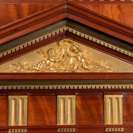A GERMAN ORMOLU-MOUNTED AND BRASS-INLAID MAHOGANY STRIKING MUSICAL ORGAN CLOCK WITH DULCIMER - photo 5