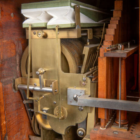 A GERMAN ORMOLU-MOUNTED AND BRASS-INLAID MAHOGANY STRIKING MUSICAL ORGAN CLOCK WITH DULCIMER - photo 10